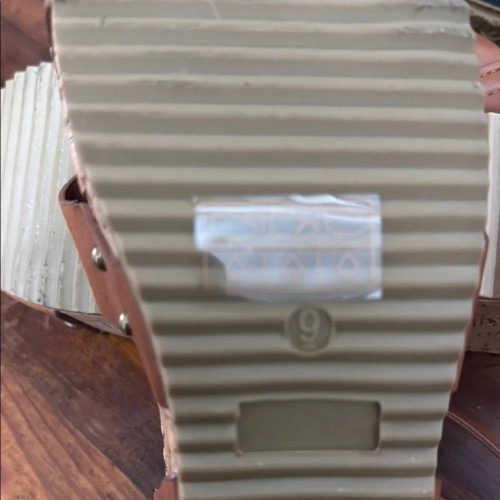 Journee Collection Tan Sandals Modern Minimalist Design - Picture 7 of 7